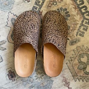 NEW Madewell Cheetah Mule Slide on Slipper Shoes